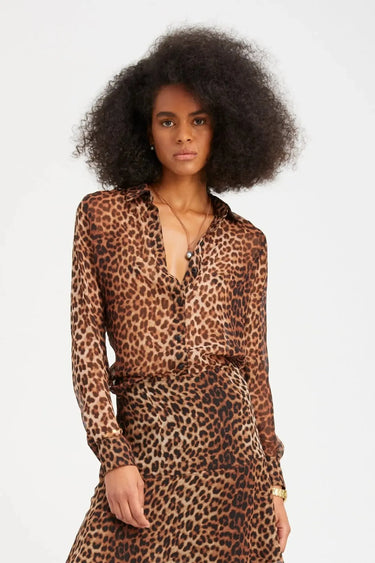 Fitted Button Up Jaguar-Tops-SPWMN-Debs Boutique